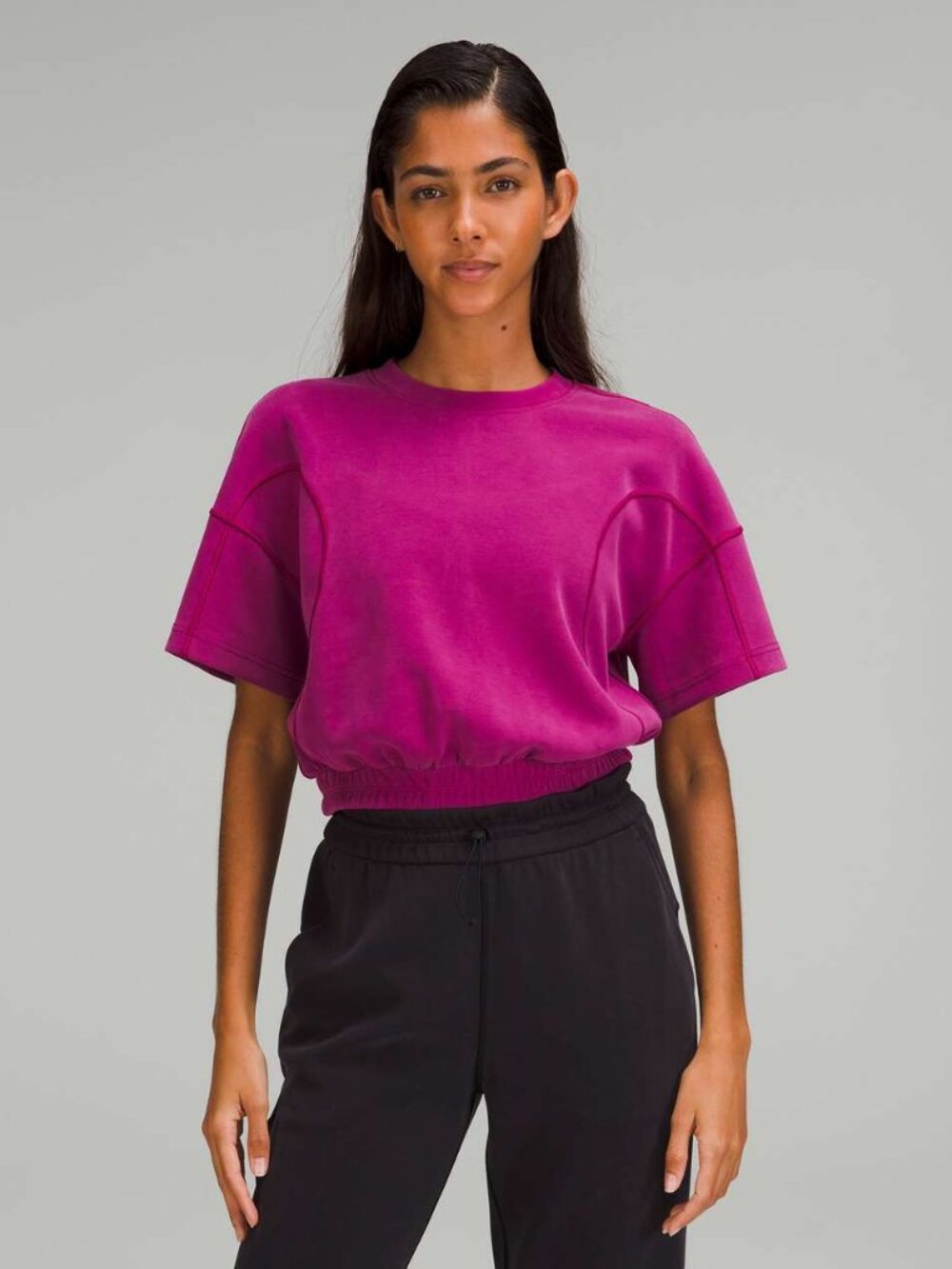Lululemon Softstreme Gathered T-Shirt Magenta Purple Size 4